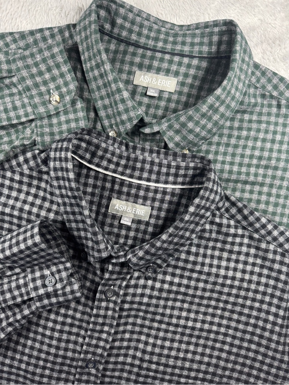 Ash & Erie Men’s‎ XXL Flannel Shirts 2 Pack 100% Cotton Plaid
